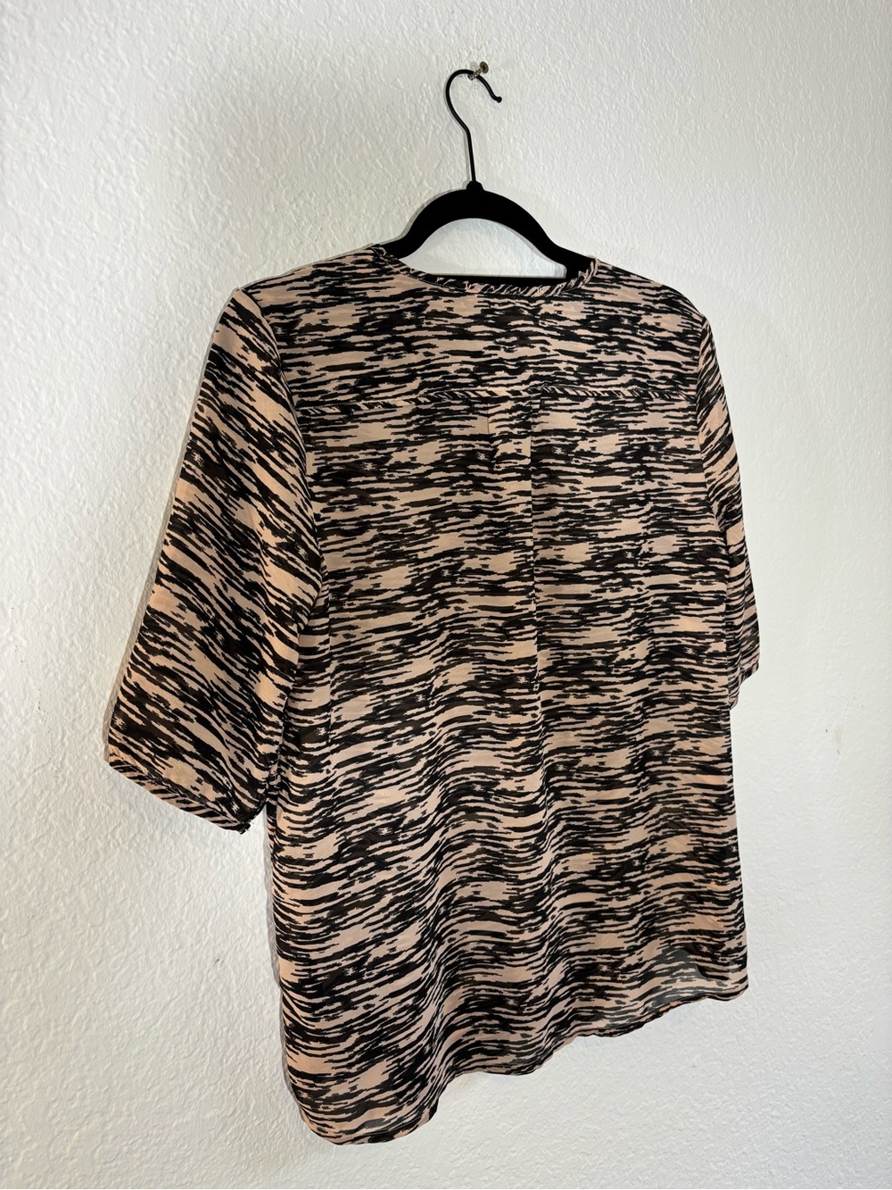 NEW Maison Scotch Scotch & Soda Abstract Zebra Print Short Sleeve Blouse Size 1 - Picture 9 of 12